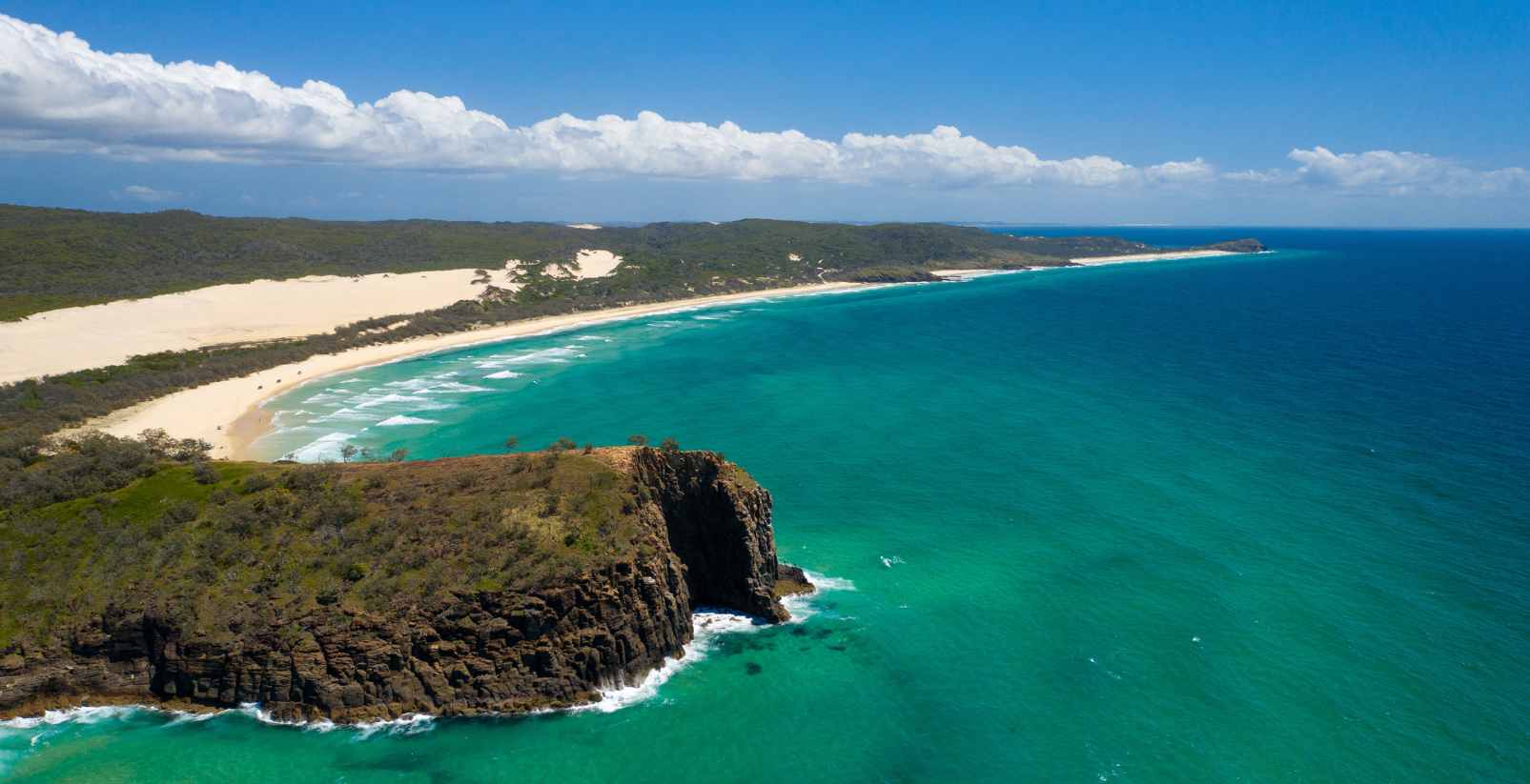 aerial image of Fraser Island
