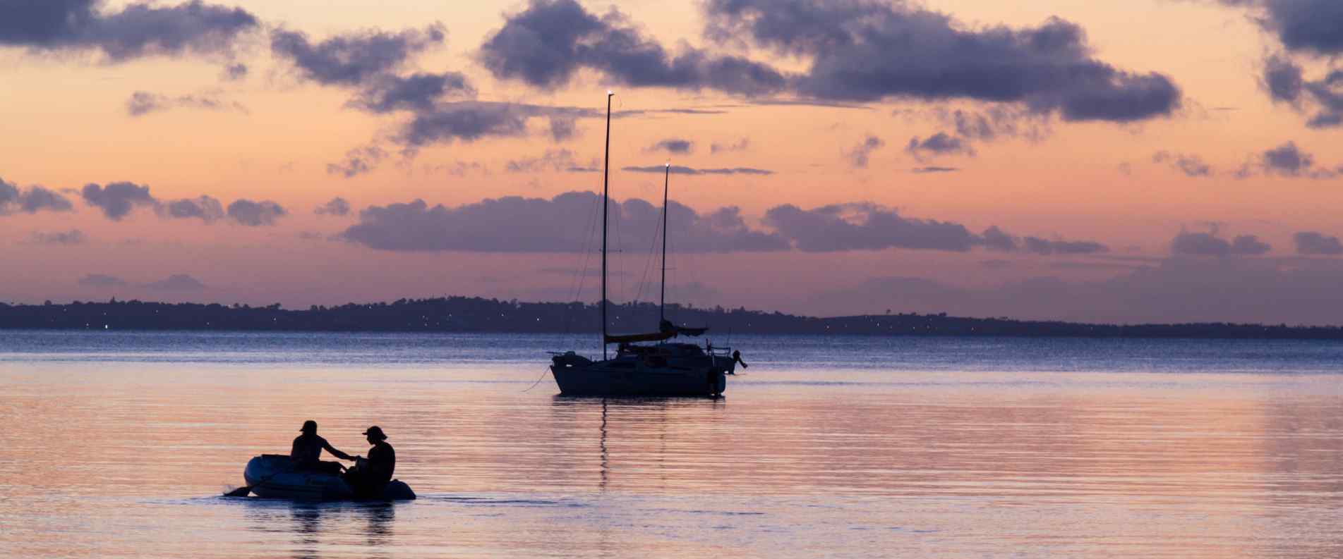 Sunset over water